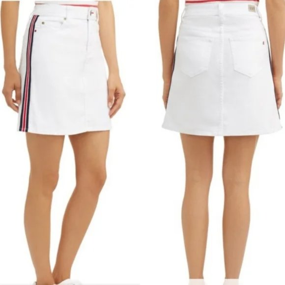 NWT EV1 White Denim Mini Skirt - Picture 3 of 7